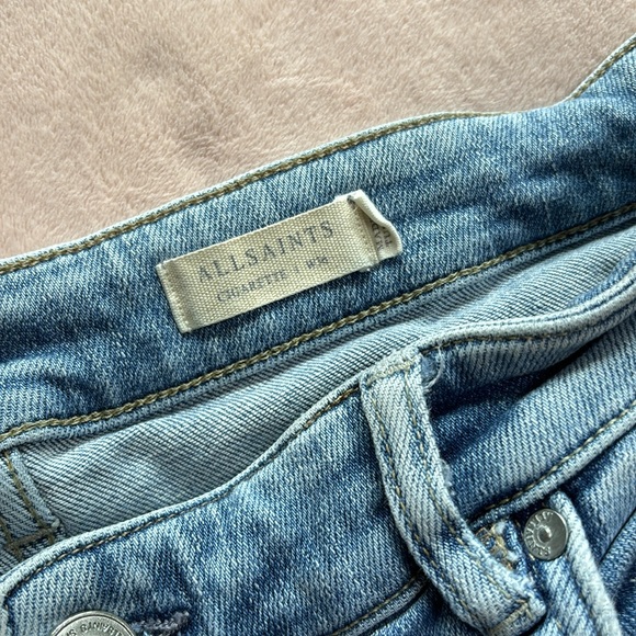 All Saints Cigarette Skinny Jeans Washed Indigo Size 36 - Picture 6 of 9